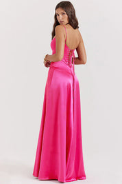 Camille Rossi | Elegant Satin Maxi Dress For Women