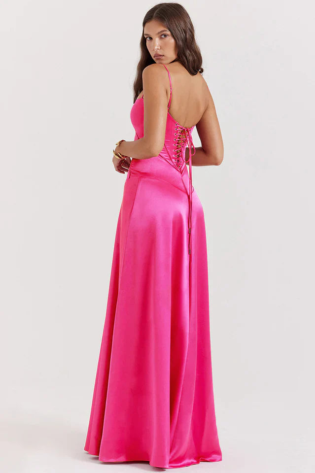 Camille Rossi | Elegant Satin Maxi Dress For Women