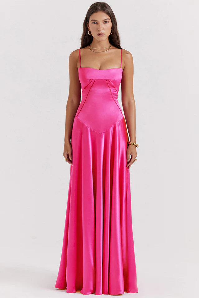 Camille Rossi | Elegant Satin Maxi Dress For Women