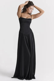 Camille Rossi | Elegant Satin Maxi Dress For Women