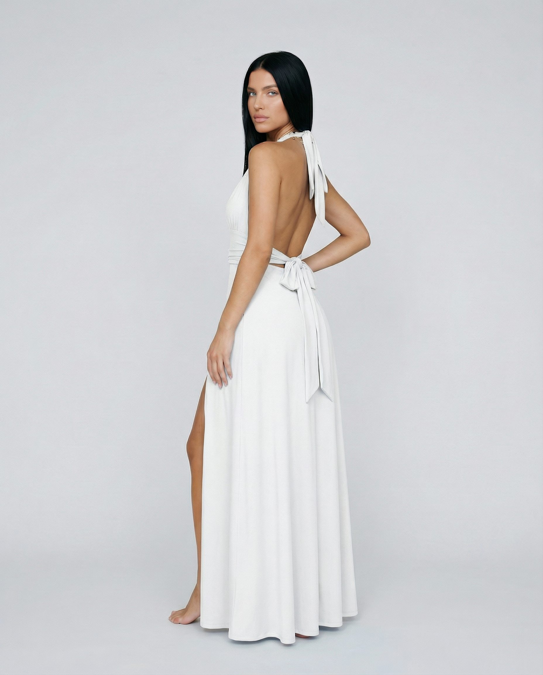 Isabella Romano | Elegant Halter Maxi Dress For Women