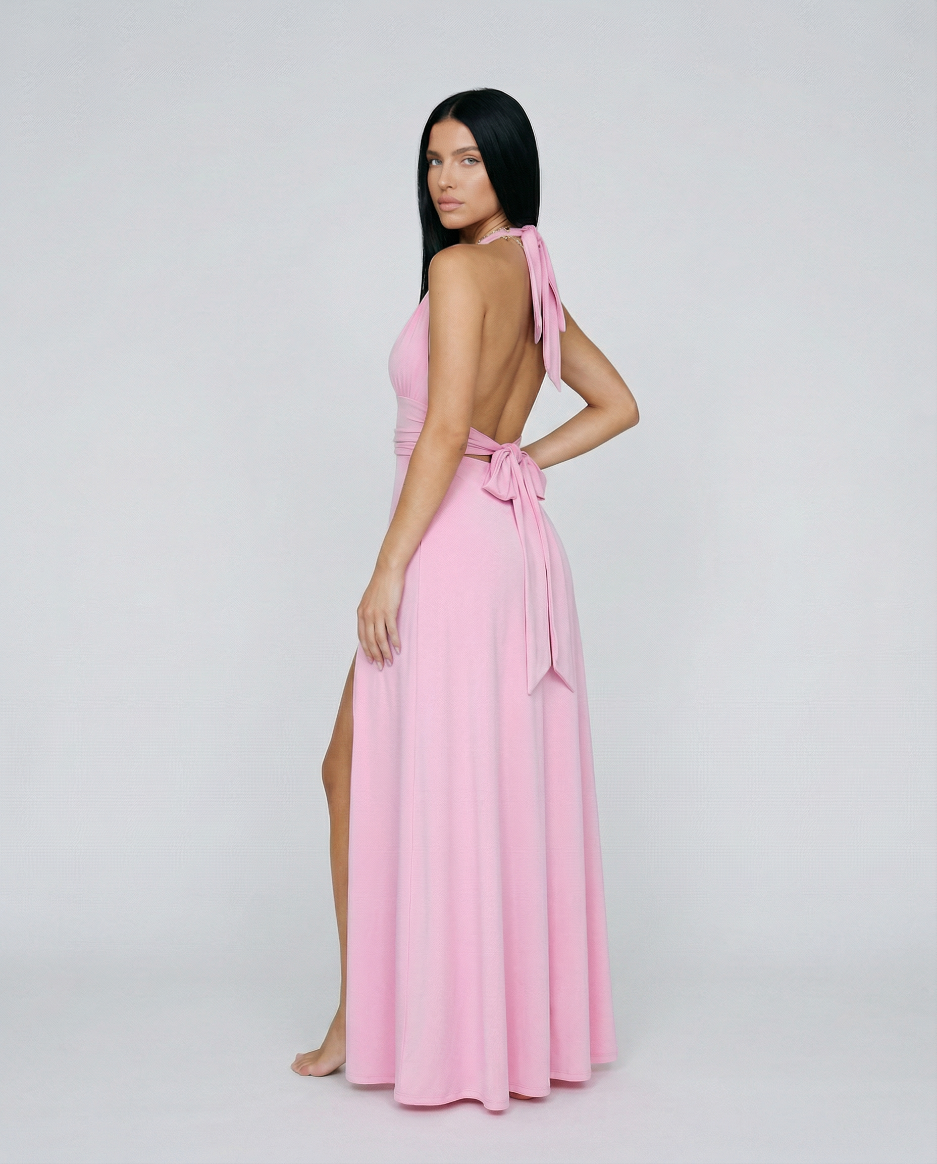 Isabella Romano | Elegant Halter Maxi Dress For Women