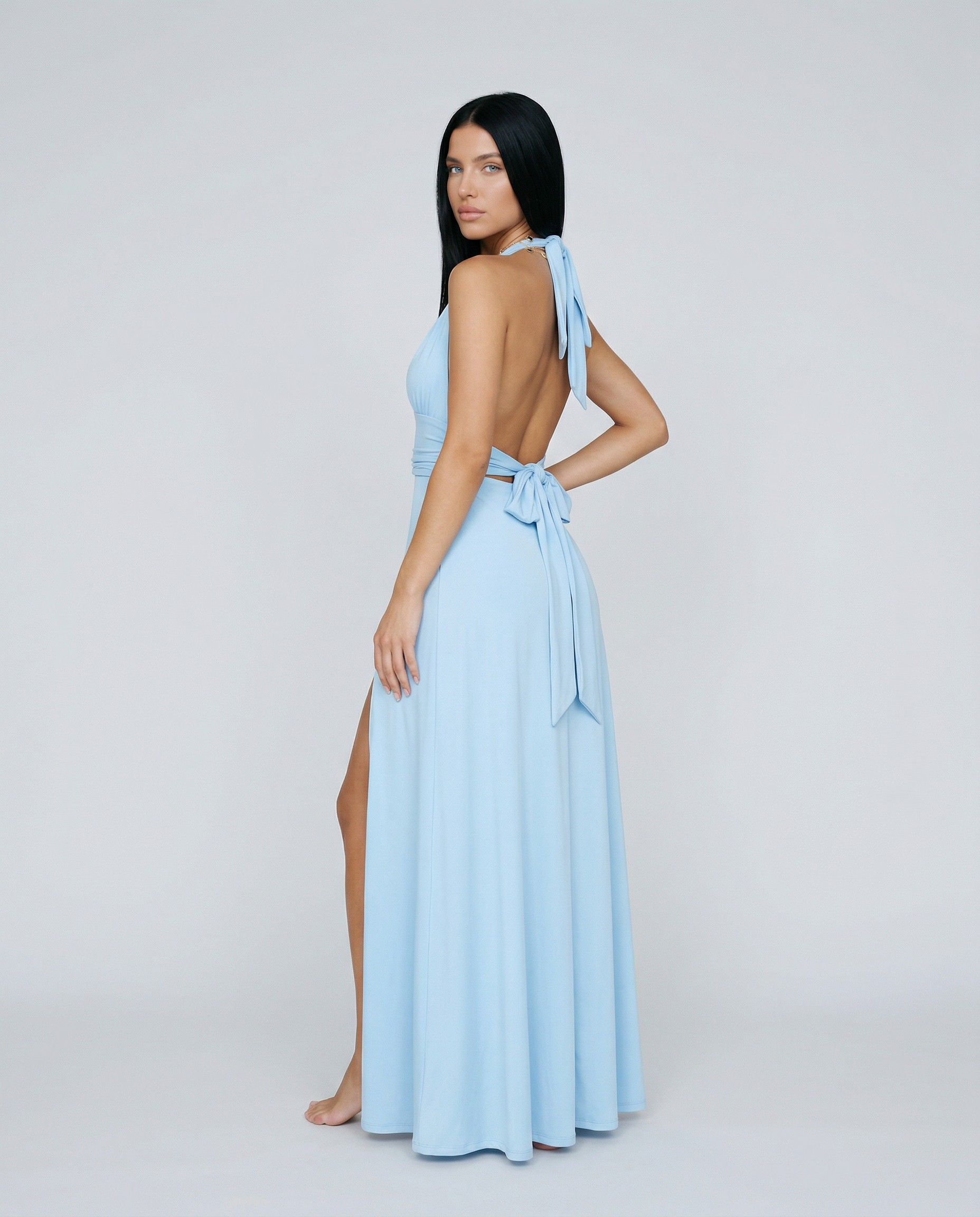 Isabella Romano | Elegant Halter Maxi Dress For Women