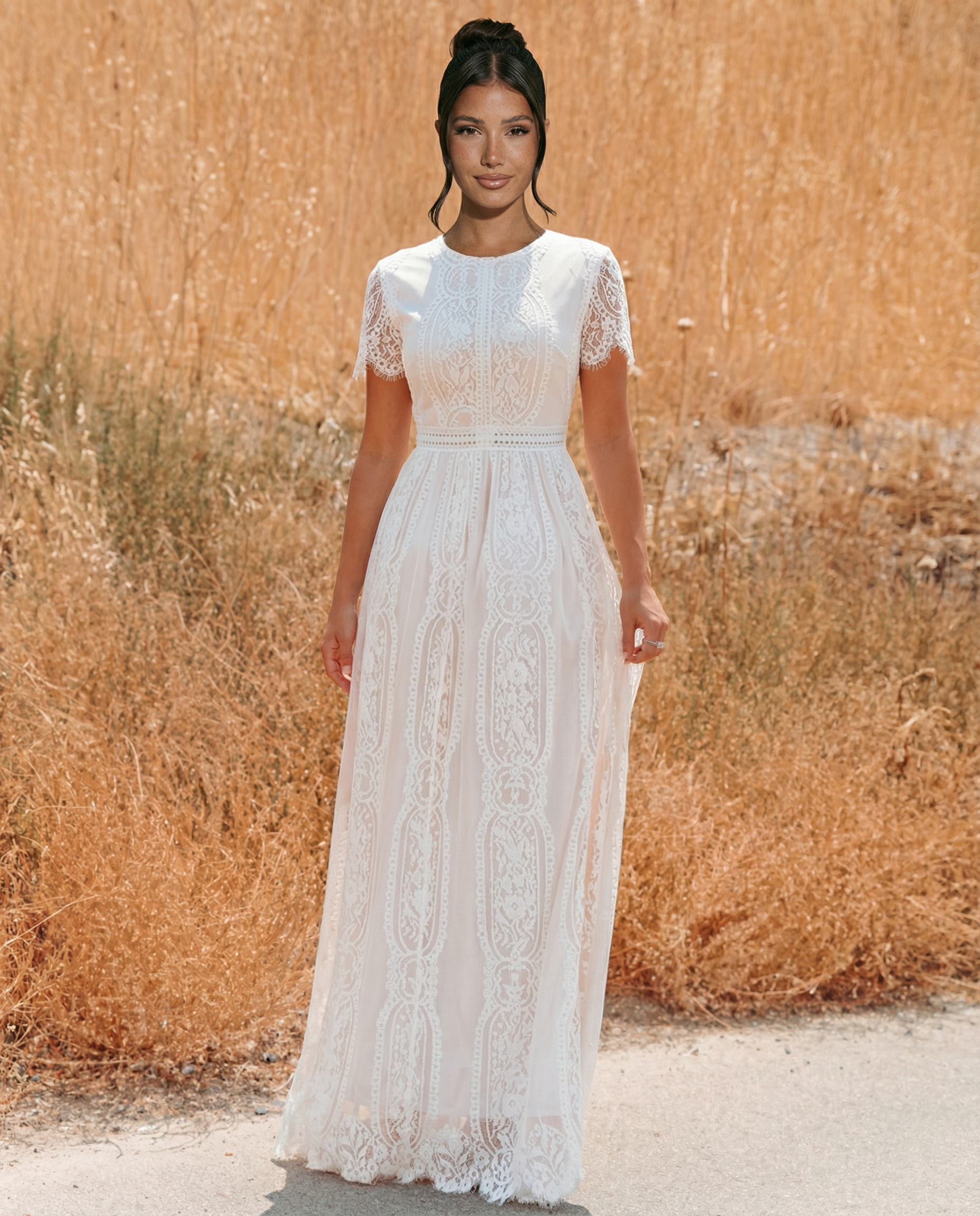 Amelie Laurent | Elegant Lace Maxi Dress For Women