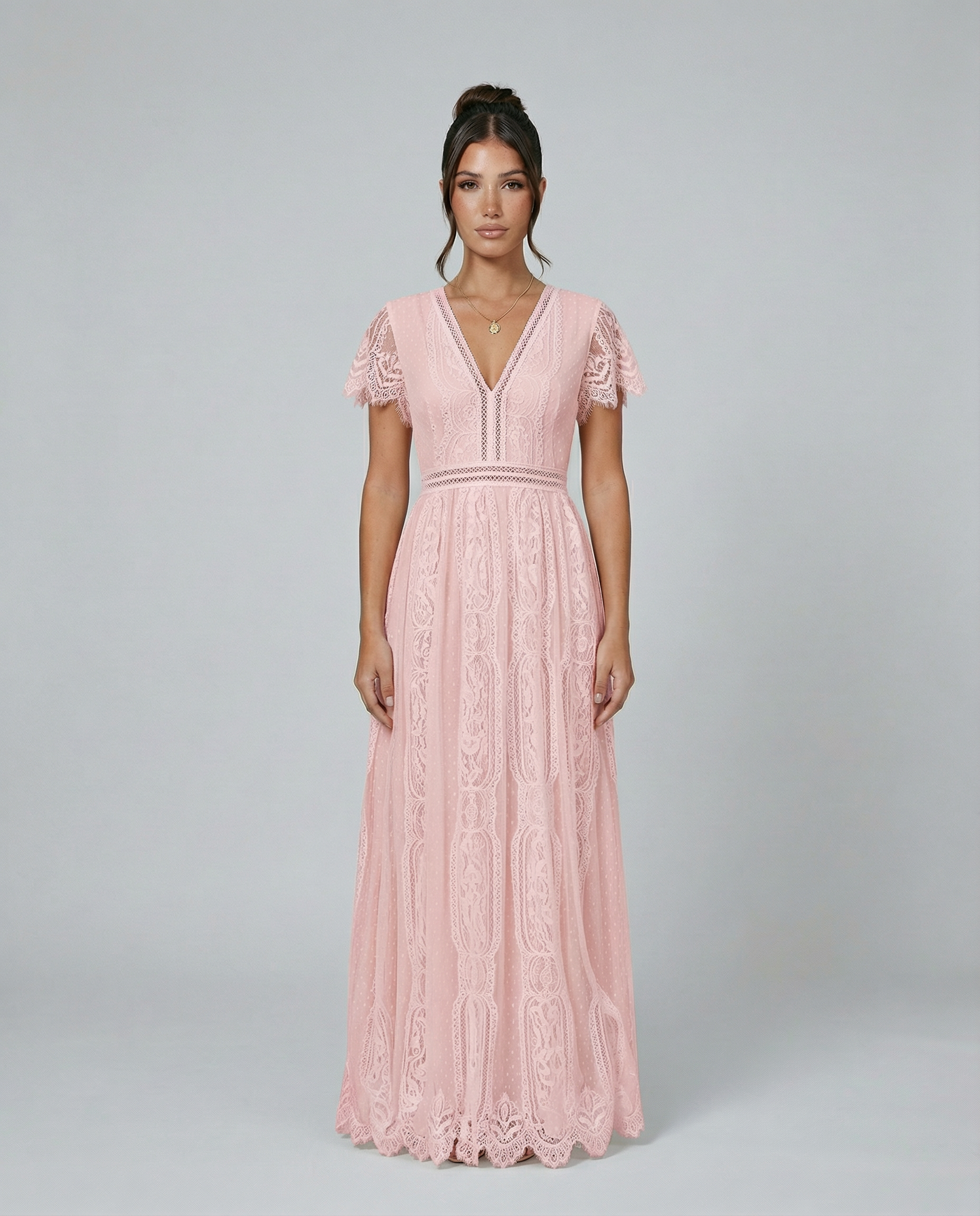 Amelie Laurent | Elegant Lace Maxi Dress For Women