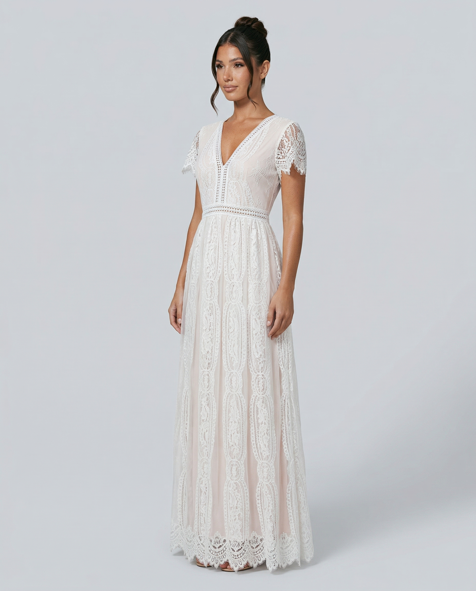 Amelie Laurent | Elegant Lace Maxi Dress For Women