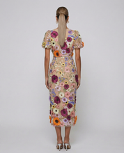 Amelia Thornton | V Neck Floral Embroidered Midi Dress For Women
