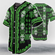 Ronan Kavanagh | Skull Print Baseball Jersey For Men