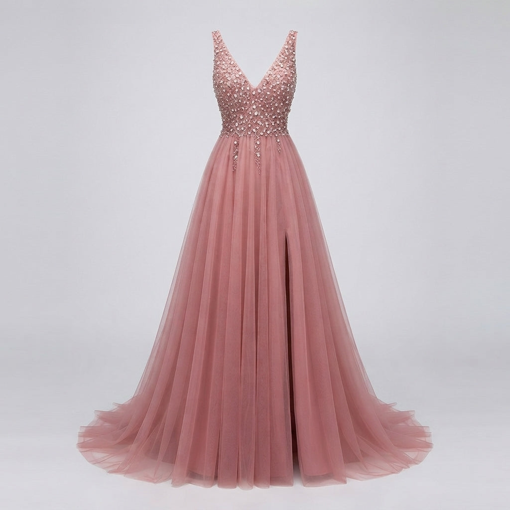 Phoebe Kelly | Formal Maxi Dress With Beaded Bodice For Women