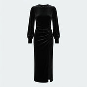 Phoebe Turner | Velvet Midi Cocktail Dress For Women