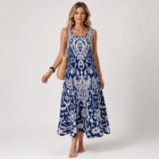 Poppy Baxter | Bohemian Printed Midi Dress For Women