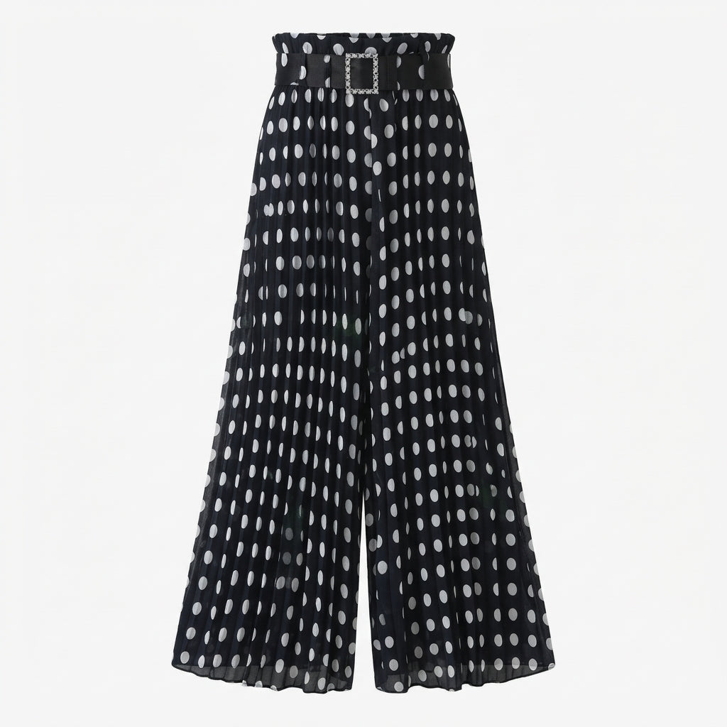 Poppy Sutton | Wide-Leg Trousers With Polka Dot Print For Women