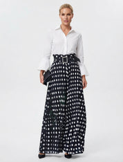 Poppy Sutton | Wide-Leg Trousers With Polka Dot Print For Women