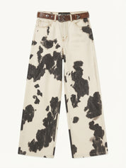 Quinn Abernathy | Cow Print Wide-Leg Pants For Women