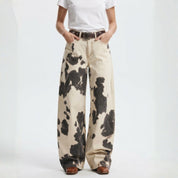 Quinn Abernathy | Cow Print Wide-Leg Pants For Women