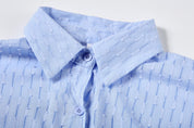 Charlotte Flemming | Embroidered Shirt & Shorts Set For Women