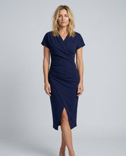 Elise Calloway | Wrap Midi Dress Navy For Women