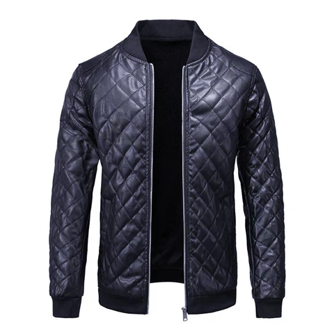 Luca Moretti | Quilted Leather Jacket For Men