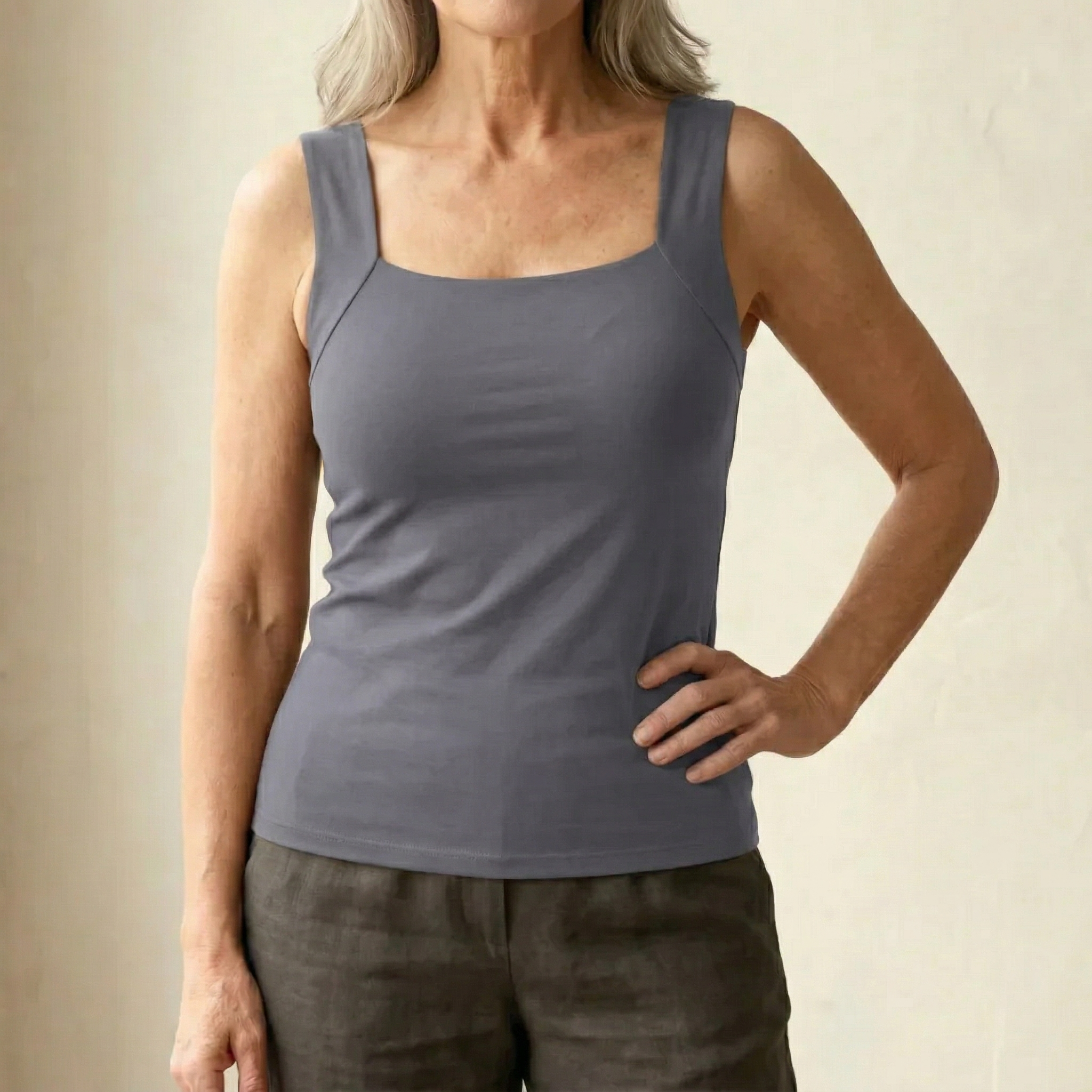 Brooke Lawson | Built-In Bra Tank Top in Warm Mocha For Women