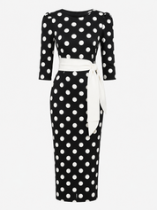 Ruby Turner | Polka Dot Midi Dress For Women