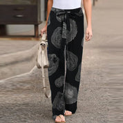 Matilda Ashworth | Floral Linen Wide-Leg Pants For Women