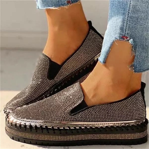 Chiara Bellini | Crystal Slip-On Loafers For Women