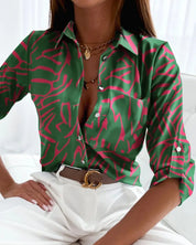 Juliette Morel | Abstract Line Art Blouse For Women