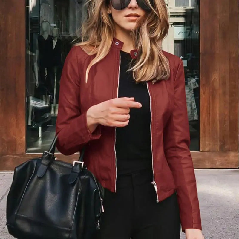 Valentina Moreau | Tailored Leather Look Jacket For Women