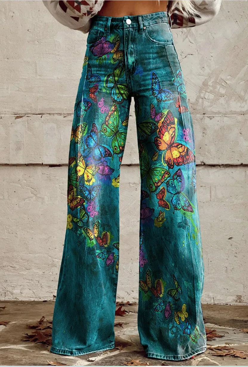 Charlotte Whitfield | Wide-Leg Pants With Floral Print For Women