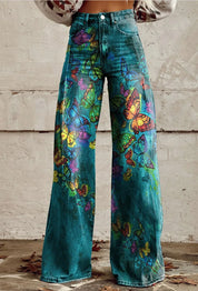Charlotte Whitfield | Wide-Leg Pants With Floral Print For Women