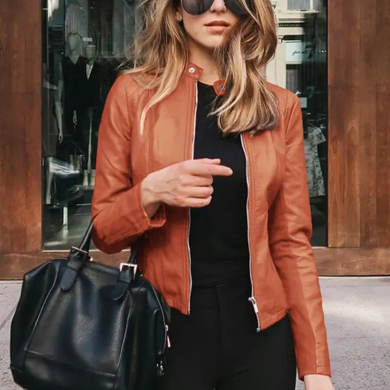 Valentina Moreau | Tailored Leather Look Jacket For Women