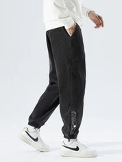 Cody Marsh | Denim Jogger Jeans With Elastic Waist For Men
