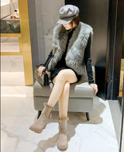 Elena Moretti | Fur Trim Winter Boots For Women