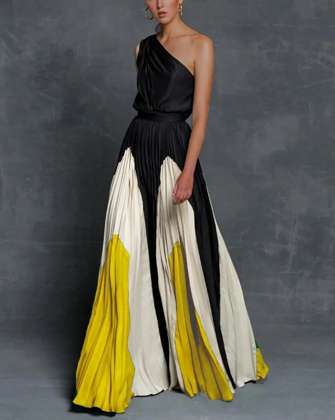 Eve Sutherland | One-Shoulder Pleated Maxi Dress For Women