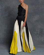 Eve Sutherland | One-Shoulder Pleated Maxi Dress For Women