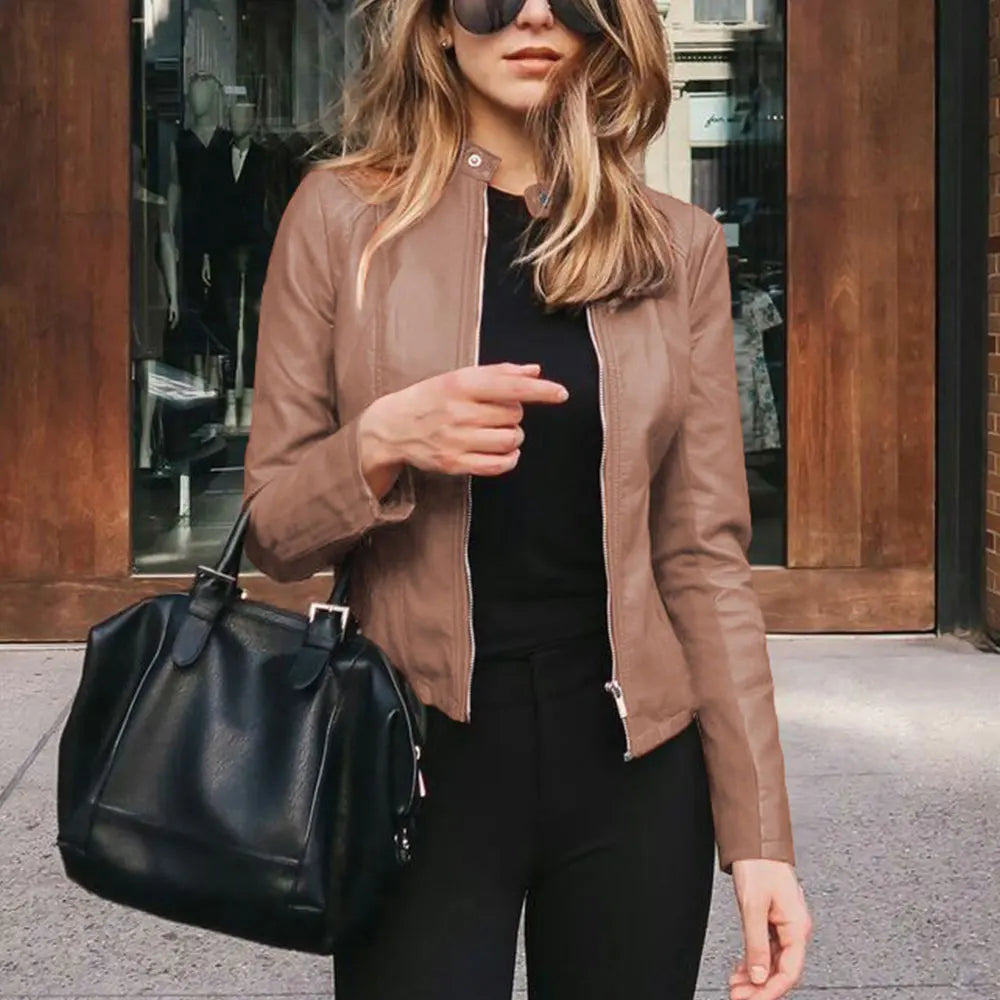 Valentina Moreau | Tailored Leather Look Jacket For Women