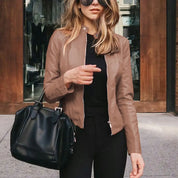 Valentina Moreau | Tailored Leather Look Jacket For Women