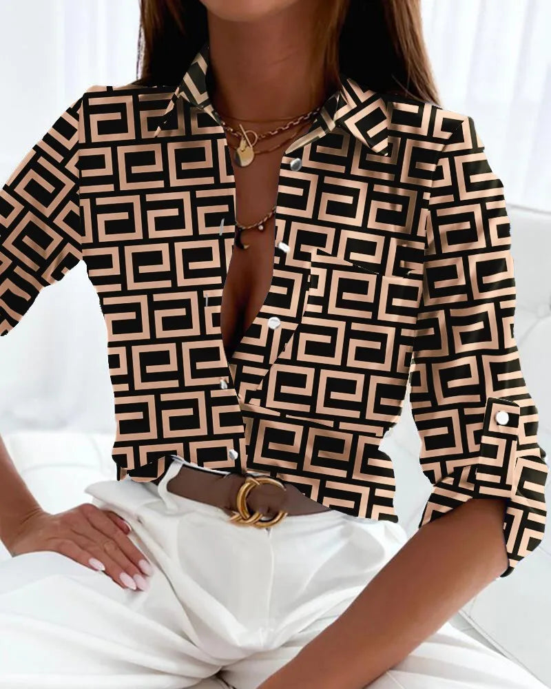 Juliette Morel | Abstract Line Art Blouse For Women