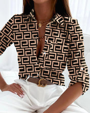 Juliette Morel | Abstract Line Art Blouse For Women