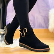 Sienna Bellucci | Orthopedic Suede Buckle Boots For Women