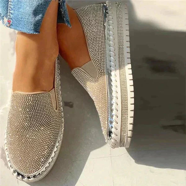 Chiara Bellini | Crystal Slip-On Loafers For Women