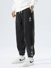 Cody Marsh | Denim Jogger Jeans With Elastic Waist For Men