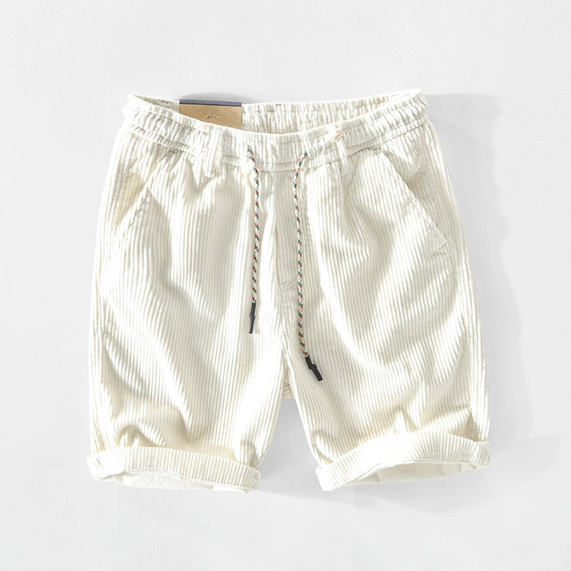Oliver Bramwell | Corduroy Drawstring Shorts For Men