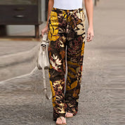 Matilda Ashworth | Floral Linen Wide-Leg Pants For Women