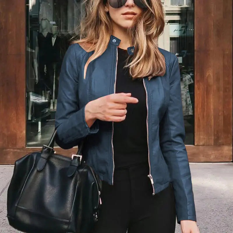 Valentina Moreau | Tailored Leather Look Jacket For Women