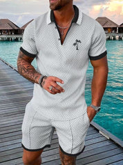 Lachlan Ferguson | Textured Polo & Shorts Set For Men