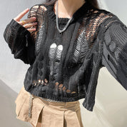 Margot Sheffield | Distressed Knit Sweater For Women