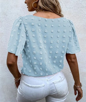 Elise Osmond | Chiffon Blouse With 3D Floral Detail For Women