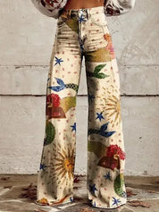 Charlotte Whitfield | Wide-Leg Pants With Floral Print For Women