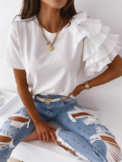 Bianca Foster | Bold Ruffle Sleeve Top For Women